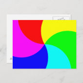 Primaire regenboogspiraal briefkaart (Voorkant / Achterkant)