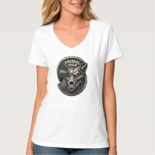 Primal Iron Wolf Gym Gewicht Platen Grafische T-Sh T-shirt