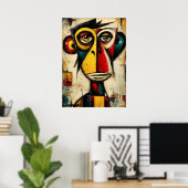 Primal Mirror Hedendaagse Abstract Expressionisme Poster (Thuiskantoor)