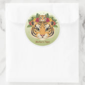 Primary: Cute Mother Tiger and Cub Sticker - Maa b (Tas)