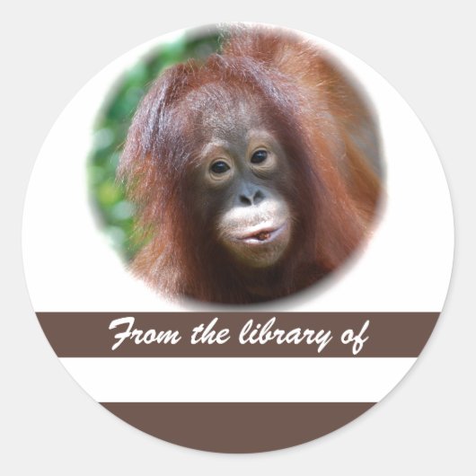 Primate Lover Boek Sticker (Voorkant)