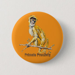 Primate Proclivity Monkey Button