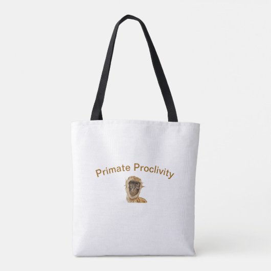Primate Proclivity Monkey Tote Bag (Dos)