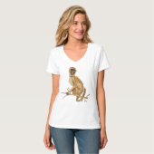 Primate Proclivity Monkey Women's Shirt V-neck  (Voorkant volledig)