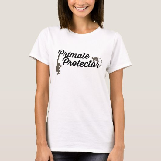 Primate Protector cursive T-shirt (Voorkant)