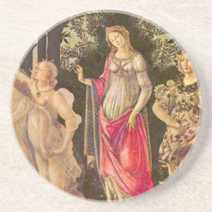 Primavera, Allegorie van de Lente door Sandro Bott Zandsteen Onderzetter