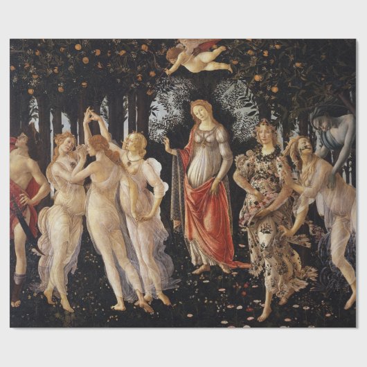 Primavera, Allegory of Spring by Sandro Botticelli Cadeaupapier (Vlak)