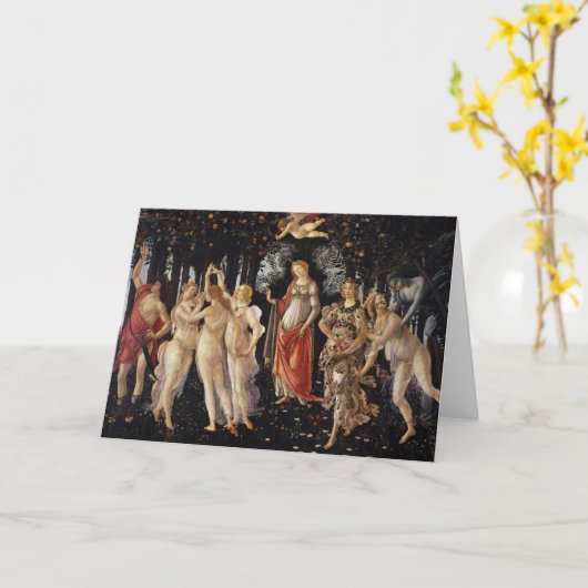 Primavera | Botticelli Kaart (Gele Bloem)