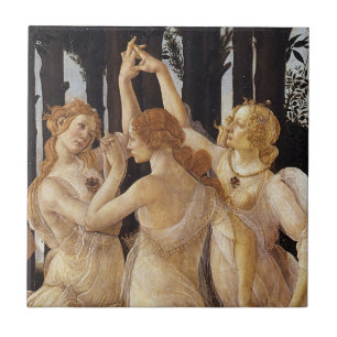 Primavera, De Drie Gratiën door Sandro Botticelli Tegeltje