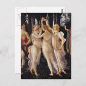 Primavera, Drie Graces, van Sandro Botticelli Briefkaart (Voorkant / Achterkant)