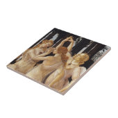 Primavera, drie graties van Sandro Botticelli Tegeltje (Zijkant)