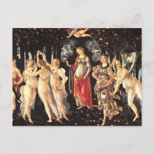 Primavera / Leerlente van Botticelli Briefkaart