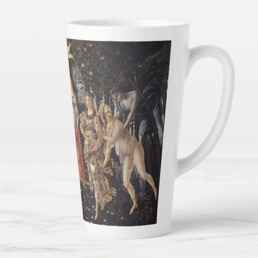 Primavera, Leerlente van Sandro Botticelli Latte Mok (Rechts)