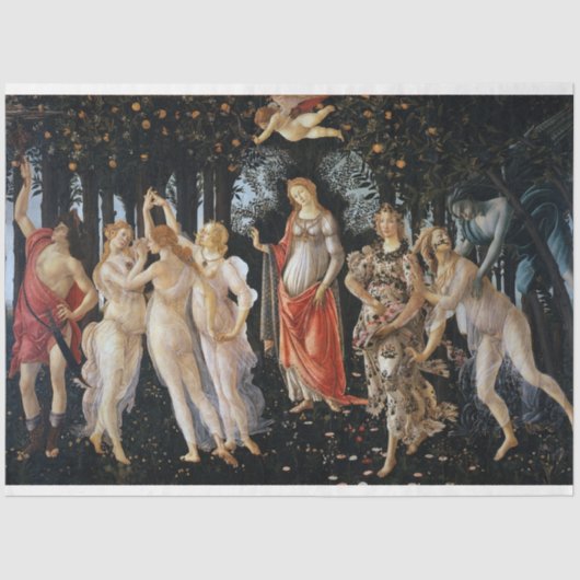 Primavera, Sandro Botticelli, 1482 Tissuepapier (Voorkant)