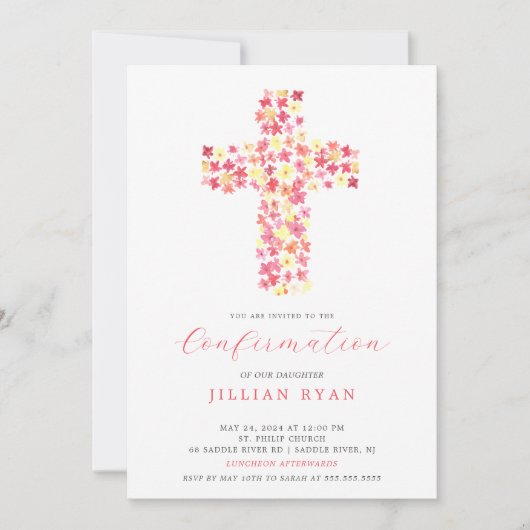 Primé première invitation de confirmation (Devant)