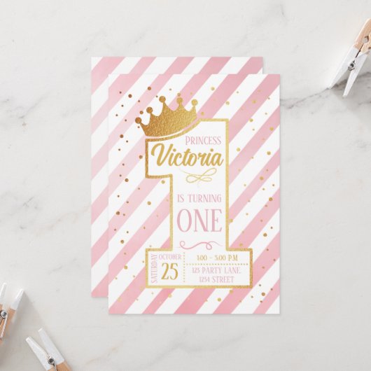 Primer cumpleaños de la Princesa Kaart (Voorkant / Achterkant in situ)