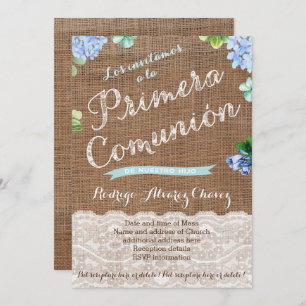 Primera Comunión, 1ère communion Invitations latin