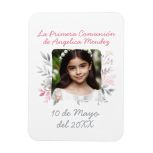 Primera Comunión con Foto van Flores Spaans Magneet