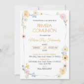 Primera Comunion Invitacion Schattigee Eerste Comm Kaart (Voorkant)