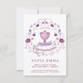 Primera Comunión Invitación - Spaans, meisje Kaart (Voorkant)