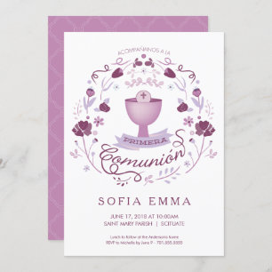 Primera Comunión Invitación - Spaans, meisje Kaart
