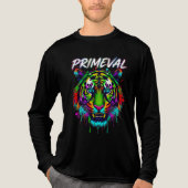 Primeval Neon Tiger Bella+Canvas Tri-Blend Long Sl Shirt (Voorkant volledig)
