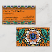 Primevère d'été dans l'orange - cartes de visite (Devant / Derrière)