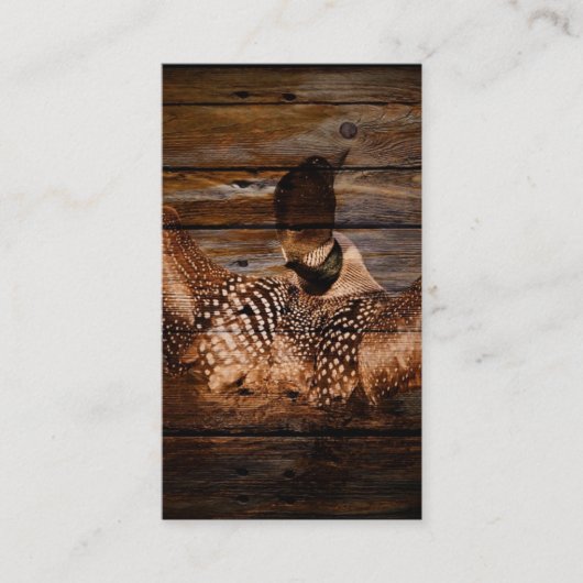 Primitief Barn wood Western Land watervogel Visitekaartje (Voorkant)