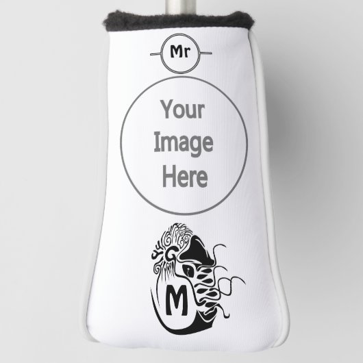 Primitief Chambered Nautilus Monogram Golfheadcover (Draai 90)