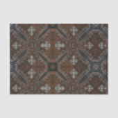 Primitief cowboy western land met gelooid leder tissuepapier (Voorkant)