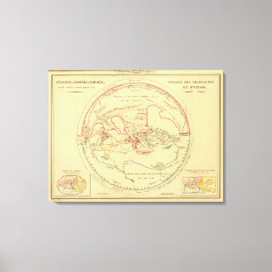 Primitief geografische gebied canvas afdruk