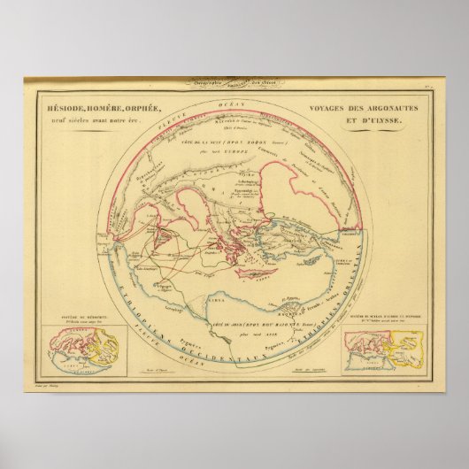 Primitief geografische gebied van de Grecs Poster (Voorkant)