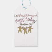 Primitief Gingerbread Basket Gift Label Cadeaulabel (Achterkant)