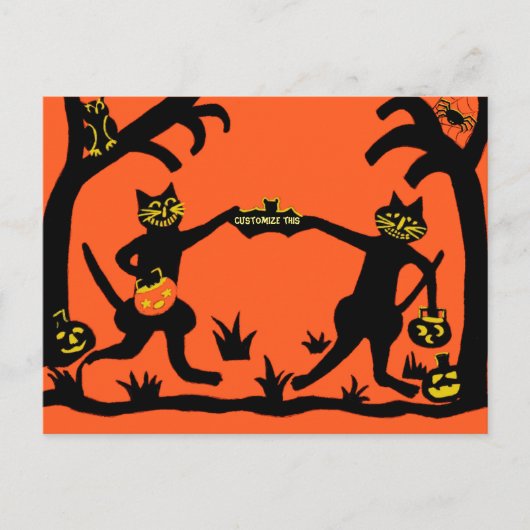 Primitief Halloween briefkaart (Voorkant)