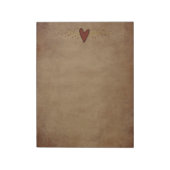 Primitief hart groot Notitieblok (Gedraaid)