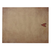 Primitief hart groot Notitieblok (Voorkant)