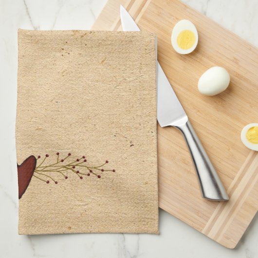 Primitief Heart Kitchen Towel Theedoek (Quarter Fold)