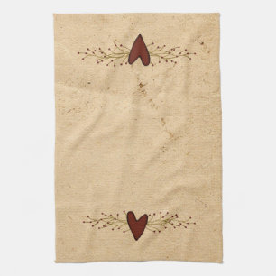 Primitief Heart Kitchen Towel Theedoek