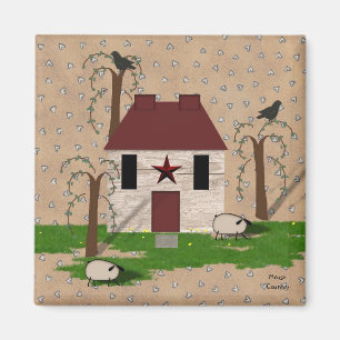Primitief House Magnet Magneet
