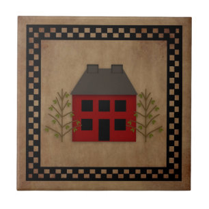 Primitief House Tile Tegeltje