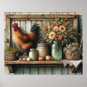 Primitief Hout Landschap Plank 1 Poster (Voorkant)