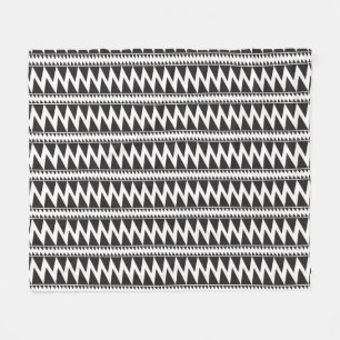 Primitief Indische Pomo Pattern Black White Fleece