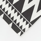 Primitief Indische Pomo Pattern Black White Fleece Deken (Hoek)