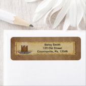 Primitief kaarsadreslabel etiket (Insitu)