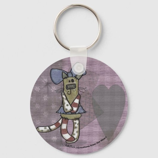 Primitief Kat Sleutelhanger (Voorkant)