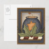 Primitief kerstBriefkaart Feestdagenkaart (Voorkant / Achterkant)