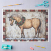 Primitief kerstpaard tissuepapier (Craft)