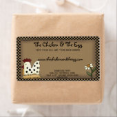 Primitief land Farmhouse Chicken Shipping Etiket (Insitu)