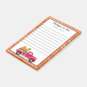 Primitief land Herfst pompoenwagen Post-it® Notes (Schuin)