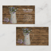 primitief land : lavender rustige schuur - hout visitekaartje (Voorkant / Achterkant)
